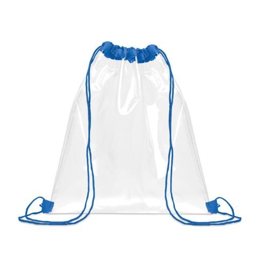 Transparante rugtas Usee royal blue