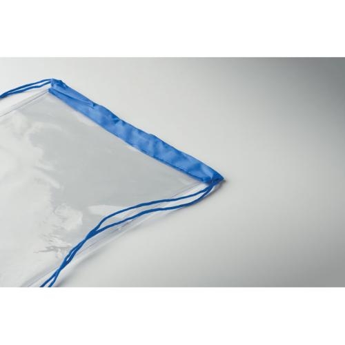 Transparante rugtas Usee royal blue
