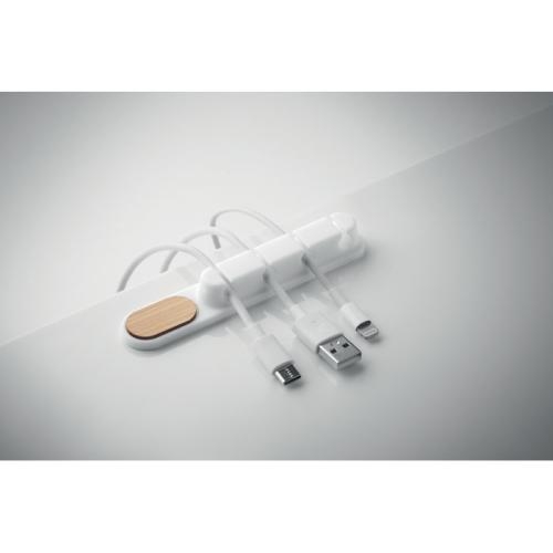 Siliconen kabelorganizer Order wit