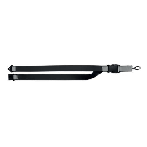 RPET lanyard reflecterend Tosee zwart