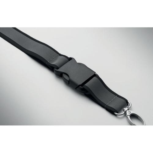 RPET lanyard reflecterend Tosee zwart