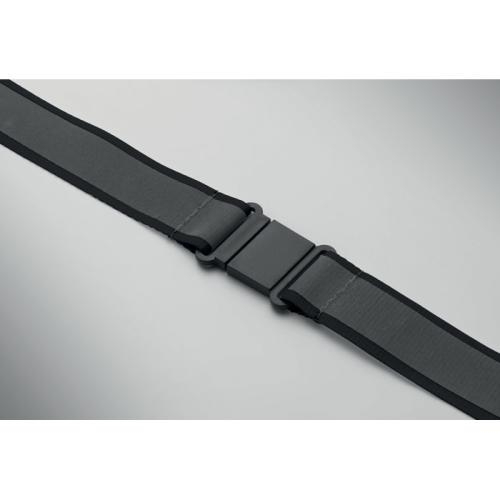 RPET lanyard reflecterend Tosee zwart