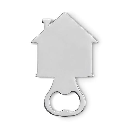 Flesopener huis Myhouse mat zilver
