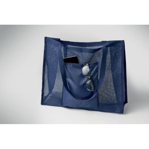 RPET mesh boodschappentas Limp blauw
