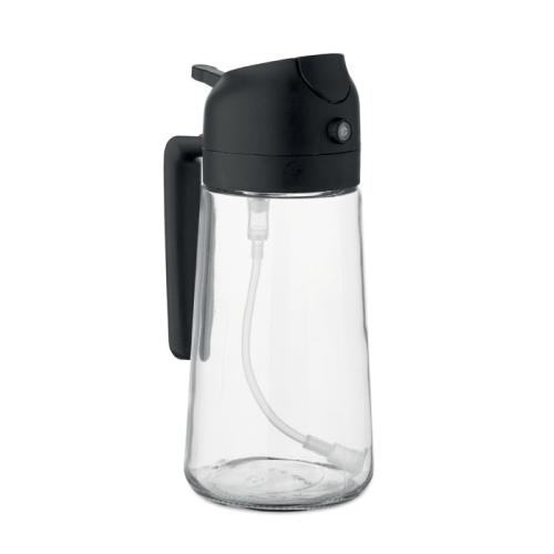 Glazen olie dispenser & spray Dip zwart