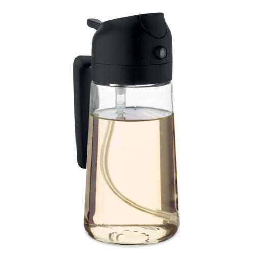 Glazen olie dispenser & spray Dip zwart