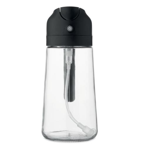 Glazen olie dispenser & spray Dip zwart