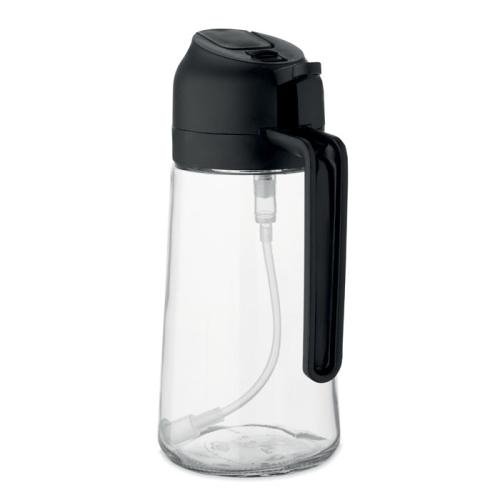 Glazen olie dispenser & spray Dip zwart