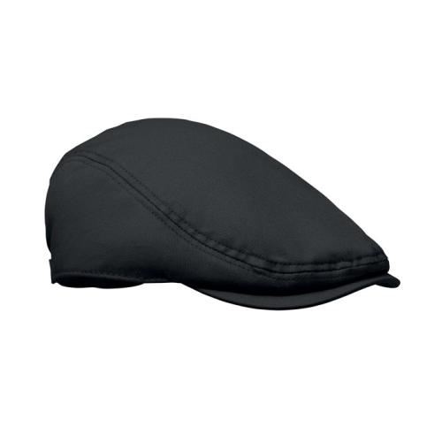 Newsboy platte pet Flat peak zwart
