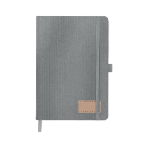 A5 RPET corduroy notitieboek grijs