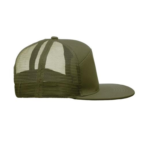 7-panelen plat vizier pet Bead army green