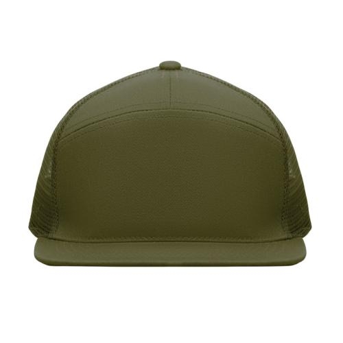 7-panelen plat vizier pet Bead army green