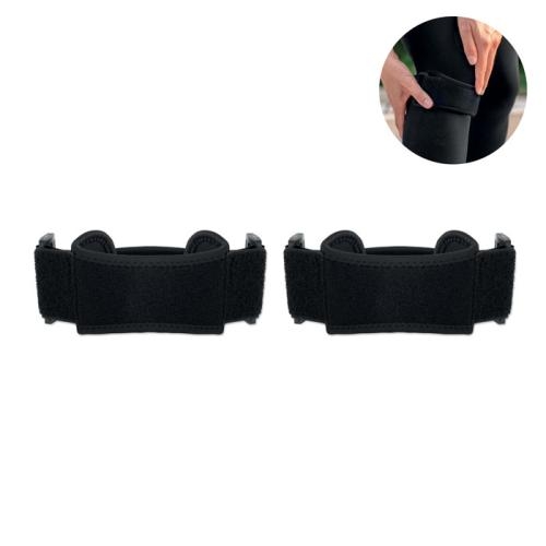 2 sport-kniebandages Stabil zwart