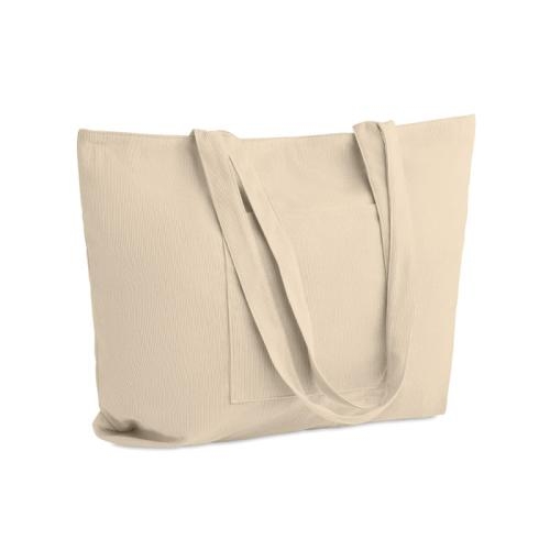 Grote corduroy boodschappentas Cordy-G beige