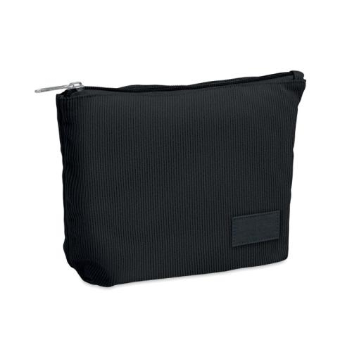 Corduroy cosmeticatasje Cordy-T zwart