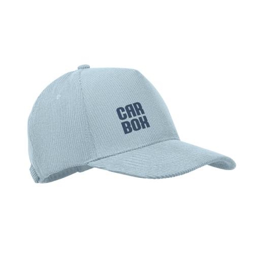 5-panelen corduroy baseballcap Wale babyblauw