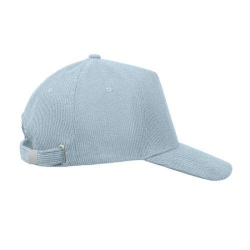 5-panelen corduroy baseballcap Wale babyblauw