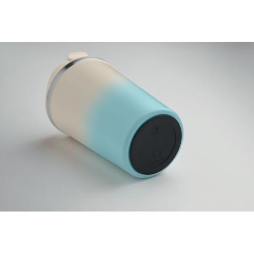 Dubbelwandige beker 350 ml Brace gradient babyblauw
