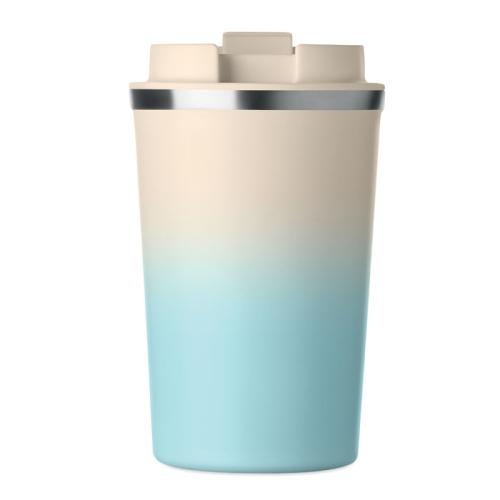 Dubbelwandige beker 350 ml Brace gradient babyblauw
