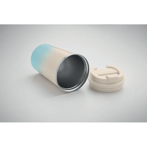 Dubbelwandige beker 350 ml Brace gradient babyblauw