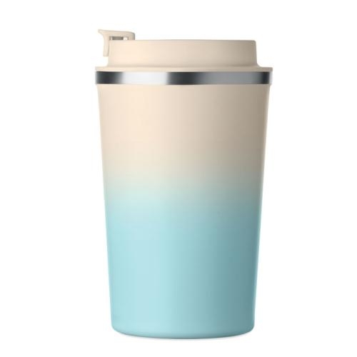Dubbelwandige beker 350 ml Brace gradient babyblauw