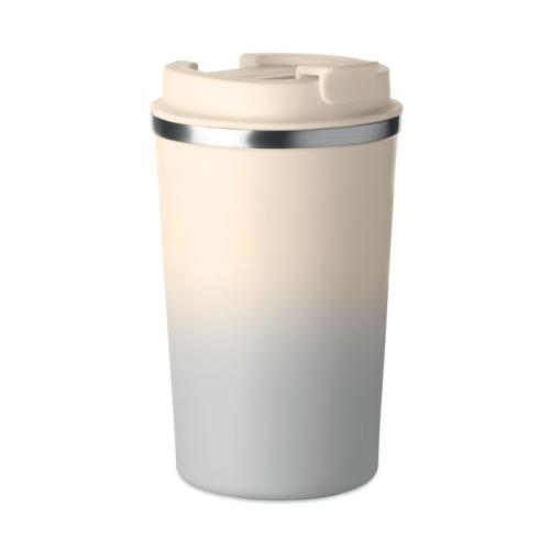 Dubbelwandige beker 350 ml Brace gradient grijs