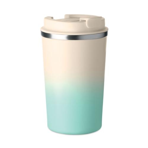 Dubbelwandige beker 350 ml Brace gradient mint green