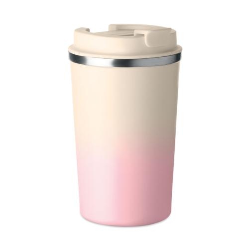 Dubbelwandige beker 350 ml Brace gradient baby pink