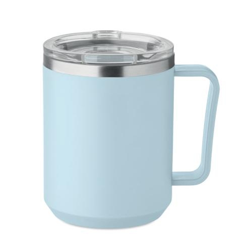 Dubbelwandige mok 400 ml Cocoa babyblauw