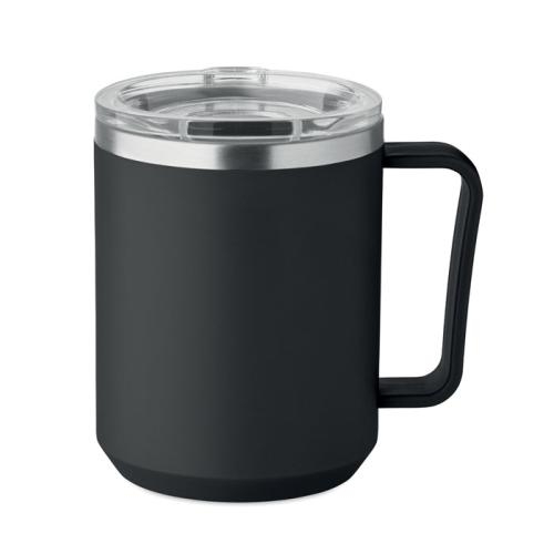 Dubbelwandige mok 400 ml Cocoa zwart