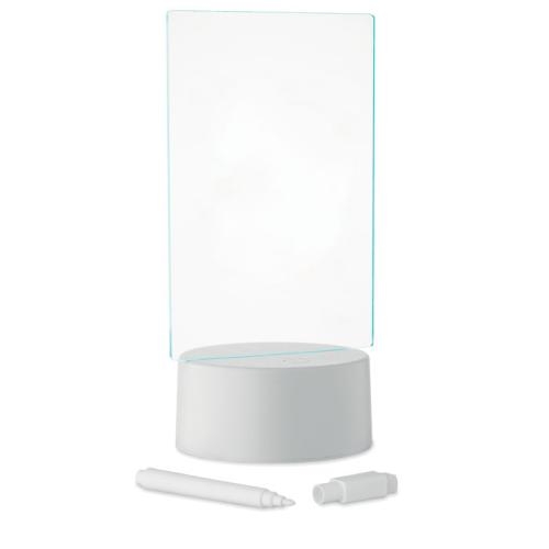 Verlicht LED-memobord Ledmemo wit