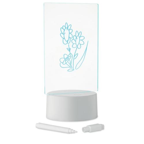 Verlicht LED-memobord Ledmemo wit