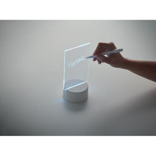 Verlicht LED-memobord Ledmemo wit