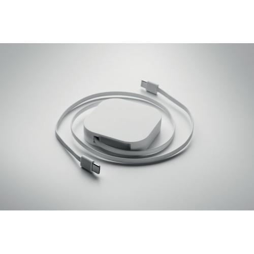 Uittrekbare oplaadkabel 100W Linea 100 wit