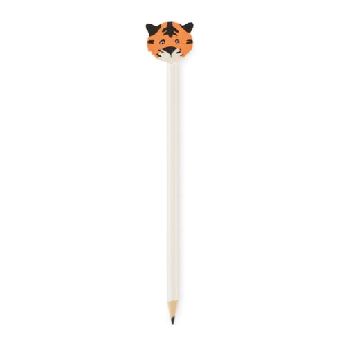 Houten potlood dierenvorm Circo wit