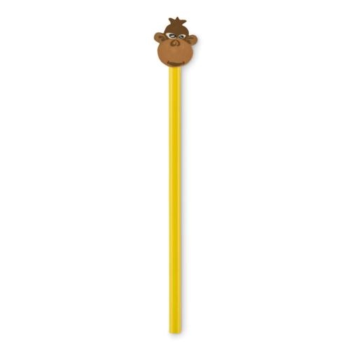 Houten potlood dierenvorm Circo geel