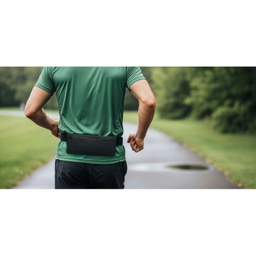 600D RPET sportheuptas Moderate zwart