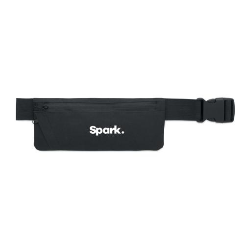 600D RPET sportheuptas Moderate zwart