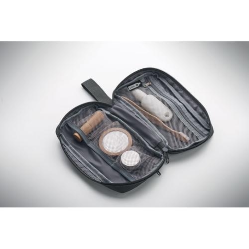 600D RPET toilettas Vanit zwart
