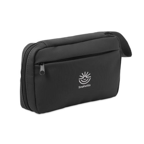 600D RPET toilettas Vanit zwart