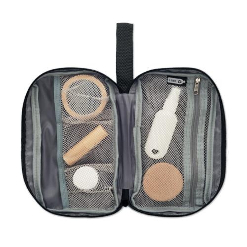 600D RPET toilettas Vanit zwart