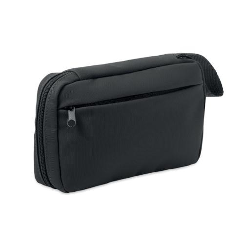 600D RPET toilettas Vanit zwart
