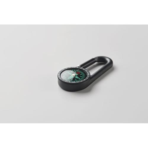 Outdoor kompas met karabijn Chaco zwart