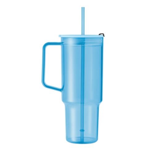 RPET beker 1200 ml Mugora transparant lichtblauw