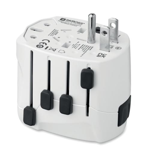 SKROSS® PRO 3-polige wereldstekker Pro 3-pole wit
