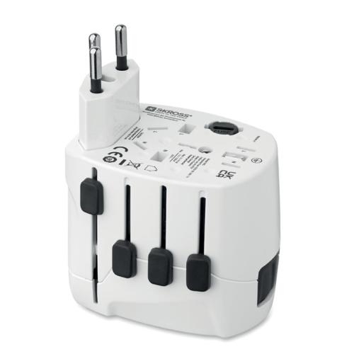 SKROSS® PRO 3-polige wereldstekker Pro 3-pole wit