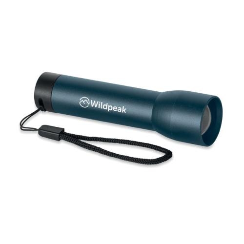 Aluminium oplaadbare zaklamp Lumezo navy