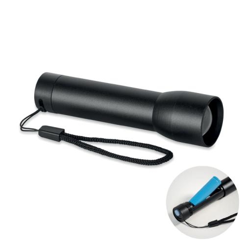 Aluminium oplaadbare zaklamp Lumezo zwart