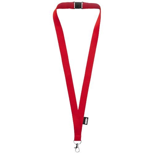 PET lanyard met veiligheidssluiting Tom rood