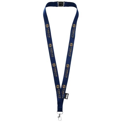 PET lanyard met veiligheidssluiting Tom navy